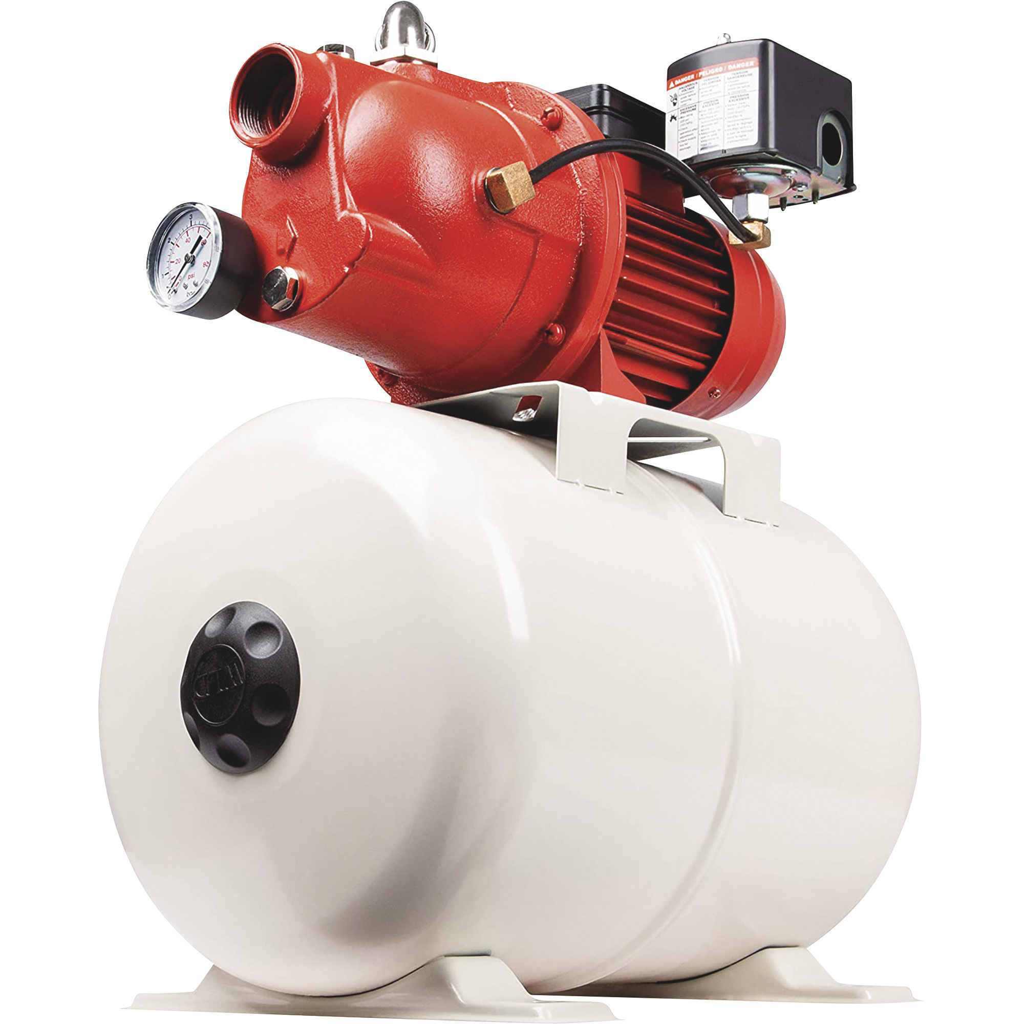 Red Lion Cast Iron Shallow Well Jet Pump with 5.8-Gallon Tank, 1/2 HP, 816 GPH, Model# RL-SWJ50/RL6H